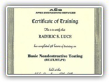 TECHNICAL TRAINING CERTIFICATION